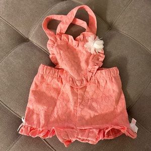 Little Lass Heart Shaped Overalls